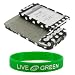 Pokadots Design Snap-On Case Cover with Removable Swivel Belt Clip for HTC T-Mobile G1 Google Cell Phone + Bonus Young Micro TM - Live Green WristBand (HTC G1 NOT Included)