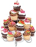 Cupcake Stand for Birthdays and Other Occasions 4 Tier Cupcake Holder for 23 Cupcakes and Desserts