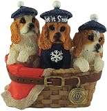 2.75 American Kennel Club Cocker Spaniels in a Basket Dog Christmas Figure
