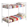 Walker Edison Twin-Over-Twin Bunk Bed, White by Walker Edison