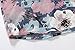 SSLR Men's All Over Printing Short Sleeve Denim Shirt (Medium, White Pink)