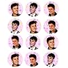 12 Justin Bieber (n) rice paper fairy / cup cake 40mm toppers pre cut decoration