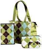 JP Lizzy Diana Classic Tote Set, Green