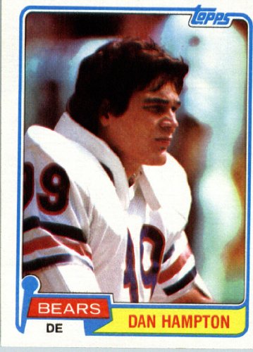 1981 Topps # 316 Dan Hampton Chicago Bears Football Card - In Protective Screwdown Display Case!