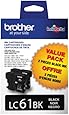 Brother LC61BK2 Ink Cartridge, 500 Page-Yield (Black)