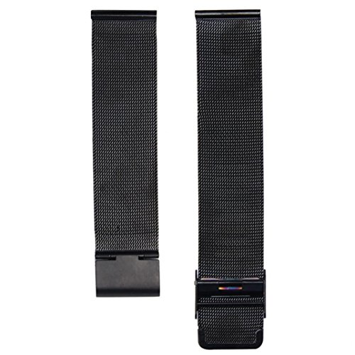 Sankuwen Stainless Steel Milanese Bracelet Strap Watch Band (18mm,20mm,22mm,24mm) (Black, 24mm)