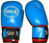 Boxing Gloves 10oz LEATHER Blue/Red -SHIHAN
