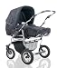 wheels-4-babies presents: DUET twinpram by Mikado incl. pushchair and 2 x carry basket for newborn - in design BLACK - see another 9 designs in our shop