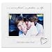 Lawrence Frames 6 by 4-Inch Ivory Wood True Love Picture Frame, Silver Heart Ornament with Crystals
