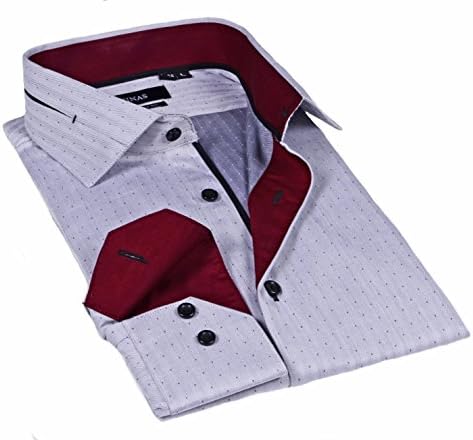 Levinas MEN'S DRESS SHIRTS, Medium, Grey