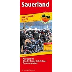 Motorradkarte Sauerland: Mit Tourenvorschl�gen, Ausflugszielen, Einkehr- und Freizeittipps, wetterfest, rei�fest, abwischbar, GPS-genau. 1:150000: mit ... reissfest, abwischbar, GPS-genau. 1:200000