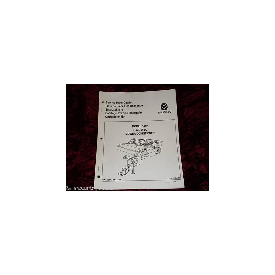 New Holland 1412 Flail Disc Mower Cond. OEM Parts Manual New Holland