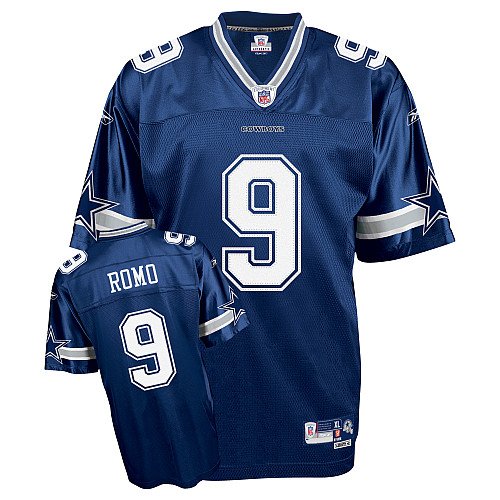 Tony Romo #9 Dallas Cowboys YOUTH Premier EQT Replithentic Jersey by Reebok (Navy-White)(Size=X-LARGE)