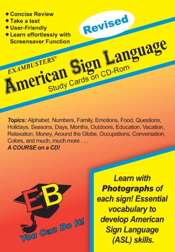 Books: Ace's American Sign Language Exambusters Study Cards  Ace's Exambusters Study Cards 