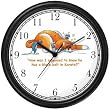 Martial Arts Karate - Mouse and Orange Cat - Cat Cartoon or Comic - JP Animal Wall Clock by WatchBuddy Timepieces (White Frame)