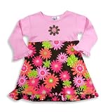 Girlfriends by Anita G - Girls Long Sleeve Dress, Pink, Brown