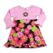 Girlfriends by Anita G - Girls Long Sleeve Dress, Pink, Brown (Size 6)