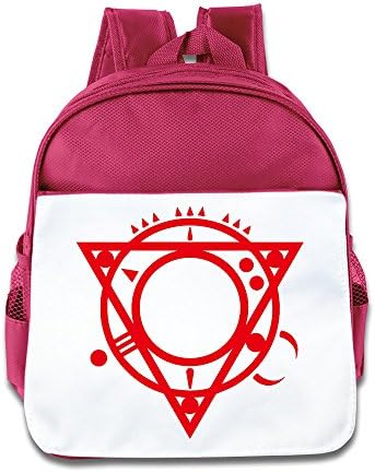 School Bag Occult Demon Symbol Red Children Backpacks Cute Pink Bags