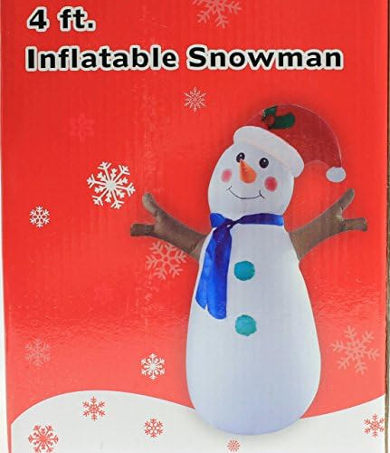 4 Feet Tall Inflatable Simply Holiday Yard Ornament (Snowman)