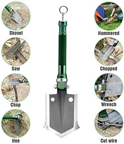 Outdoor Compact Multi Functional Emergency Survival Gear Camping and Hiking Folding Lightweight Shovel Spade Set