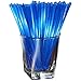 Royer 6 Inch Plastic Round Top Swizzle Sticks, Set of 48, Fluorescent Day-Glow Blue - Made In USA
