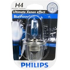 Philips 12342BVUBW Blue Vision Moto H4 Motorrad-Scheinwerferlampe, 1er Blister