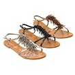 Bamboo by Journee Beaded Vamp Sandals