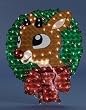 30" Pre-Lit Rudolph In Wreath Lighted Outdoor Christmas Decoration