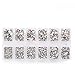 4200 Pieces Flat Back AB Rhinestones for Craft, Round Crystal Gems Stickers for Clothes, 1.5 mm - 4.8 mm, 6 Sizes