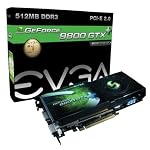 EVGA 512-P3-N879-AR GeForce 9800 GTX + 512 MB DDR3 PCI-Express 2.0 Graphics Card -Lifetime Warranty