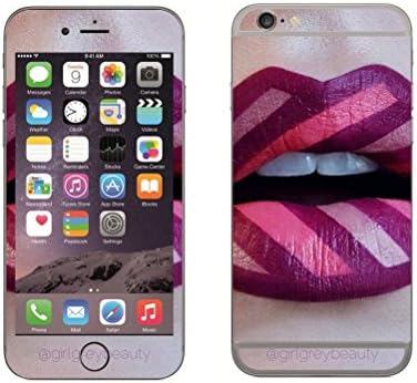 Jerry Sport Chevron Using All Liquid Lipsticks In Craft, Retro Coral And Pure Hollywood. Applied With The M170-4 Sticker Skin For iPhone 6/6s Plus 5.5 lip art No Sticky Residue