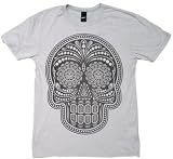 51Vj33LUxHL. SL160  Dia De Los Muertos Mens Vintage Heather T Shirt in Grey by Obey Clothing