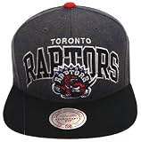 Toronto Raptors Mitchell & Ness Block Snapback Cap Hat Charcoal Black