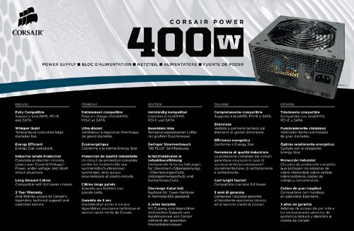 Corsair Builder Power Supply CORSAIR VALUE SELECT CMPSU-400CX 4