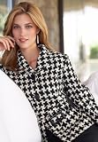 Belted Houndstooth Blazer