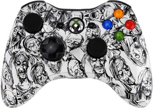 5,500+ Mode Modded Gaming Controller Xbox 360 & PC in Custom WHITE ZOMBIES SHELL!!! Hydro-Dipped Shell (New High Quality Finish) Will Not Chip, Scratch, or Fade -Sniper Quick Scope & Hold Your Breath,Jitter,Drop Shot,Jump Shot,Auto Aim For Nazi Zombies, Special Ops & Campaign Missions, Auto Burst 1 To 8 Rounds Per Trigger Pull,Quick Aim,Dual/akimbo,Mimic And More.