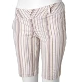 Space Girlz Striped Flat Front Fashion Shorts