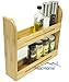 MiscHome Bamboo Spice Rack 100% Eco-Friendly Wall Mount or Countertop Spice Rack Organizer or K-Cup Holder