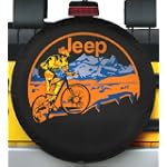 32-33" Premium Jeep Tire Cover - Mountain Bike Design - Fits Jeep Wrangler JK