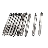 uxcell　マシンテーパタップ　ネジタップ　フルート直径4.7mm　M5　3枚フルート　HSS　10個入り