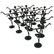 12 Black Metal Earring Dancer Jewelry Showcase Display Stands 4 5/8"