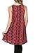 2LUV Women's Sleeveless Mix Print Hi Low Tunic Top