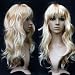 WMA Women's Long Curly Fancy Dress Wigs Blonde Cosplay Costume Ladies Wig Party