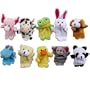 10pcs Velvet Animal Style Finger Puppets Set