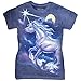 The Mountain Cotton Unicorn Star Design Novelty Womens T-Shirt (Purple)
