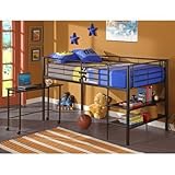Twin Loft bed w/ Storage and Desk - Black