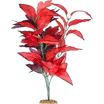 Petco Red Fire Silk Aquarium Plant, Red / Green
