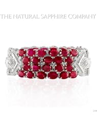 18K White Gold Bracelet with 64.96ctw Rubies and 5.42ctw Diamonds