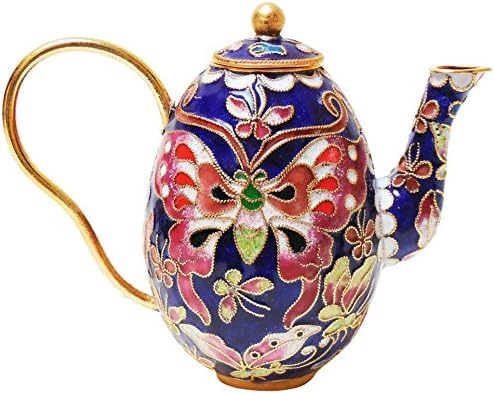 Museum Collections Cloisonne Butterfly/Humming Bird Tea Pot