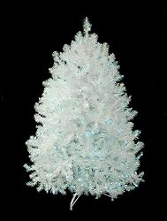 4.5' Pre-Lit Shimmering White Iridescent Christmas Tree - Blue Lights